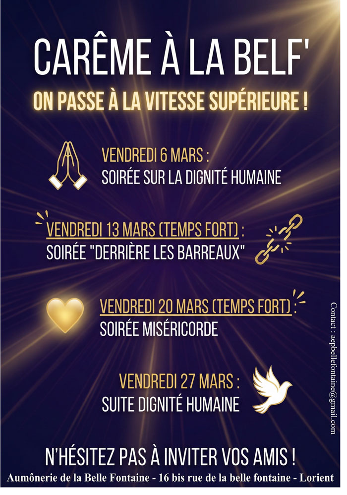 Proposition pour le Carême 2026 de l’aumônerie de la Belle Fontaine